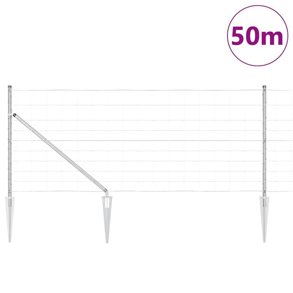 Ganību sēta Sudraba 50 x 1 m Cinkots tērauds