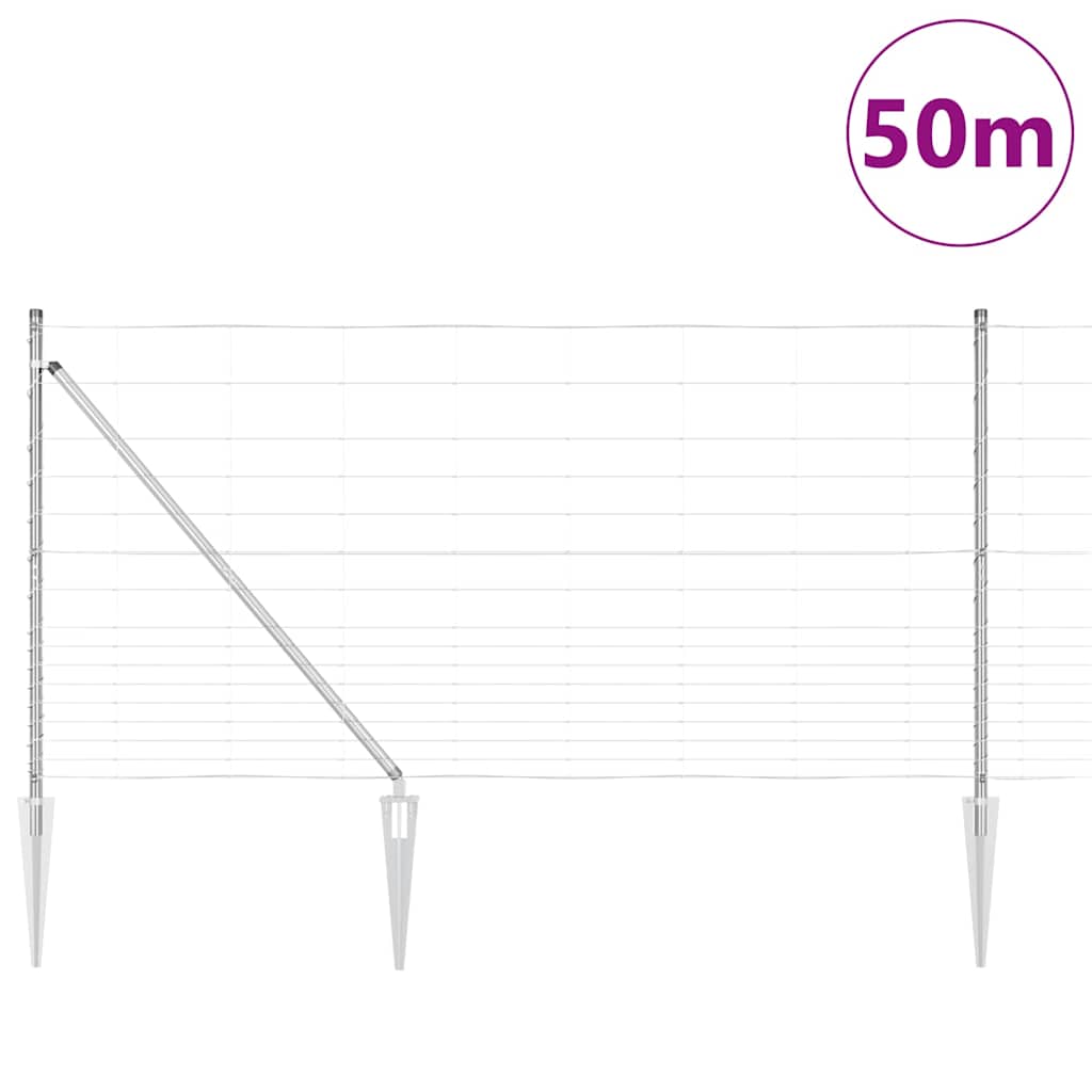 Ganyklų tvora Sidabro 50 x 1.2 m Galvanizuotas plienas