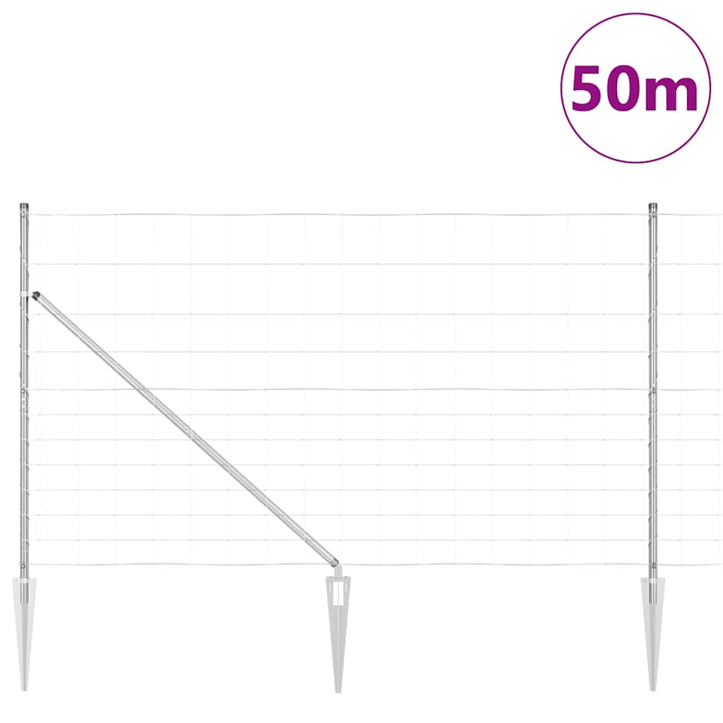Ganyklų tvora Sidabro 50 x 1.4 m Galvanizuotas plienas