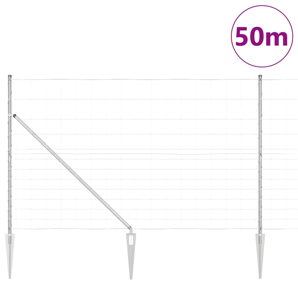 Ganyklų tvora Sidabro 50 x 1.5 m Galvanizuotas plienas
