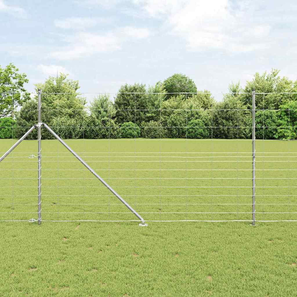 Pasture Fence Silver 50 x 1.5 m Galvanized Steel
