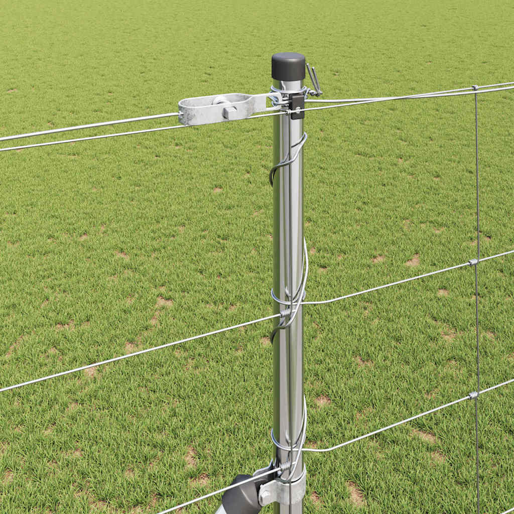 Pasture fence Silver 50 x 1.5 m Galvanized steel
