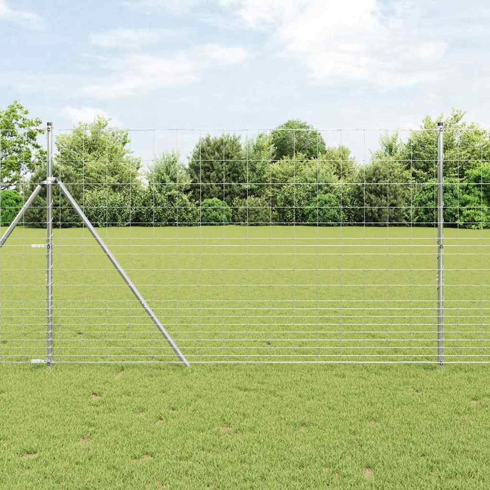 Pasture fence Silver 50 x 1.5 m Galvanized steel