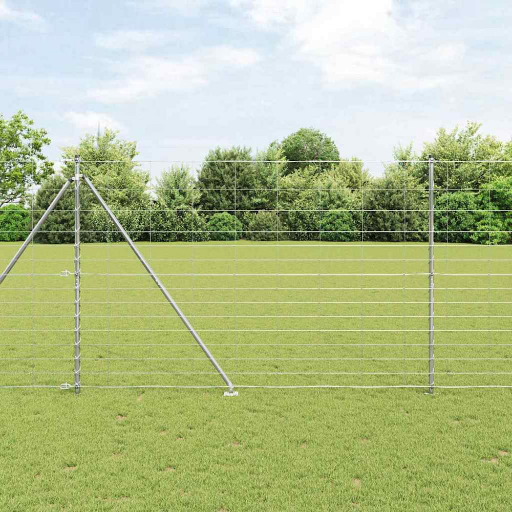 Pasture Fence Silver 50 x 1.6 m Galvanized Steel