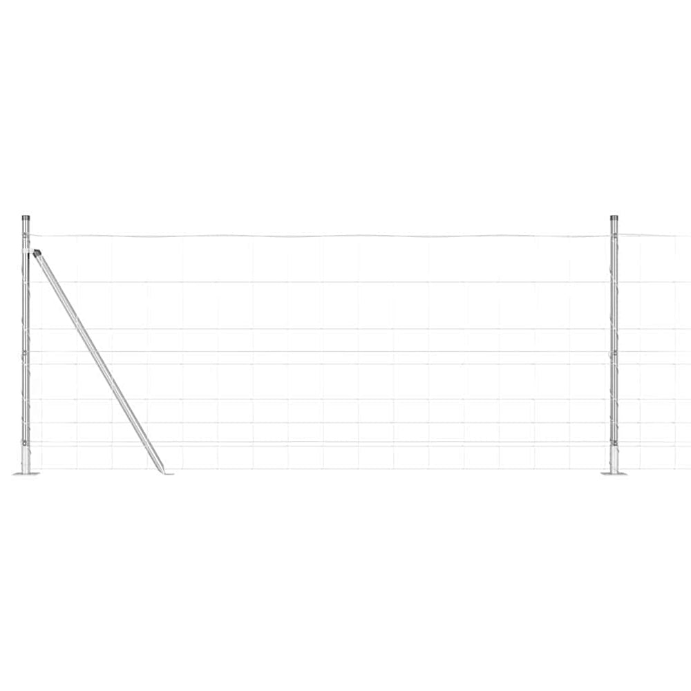 Pasture fence Silver 25 x 1 m Galvanised steel
