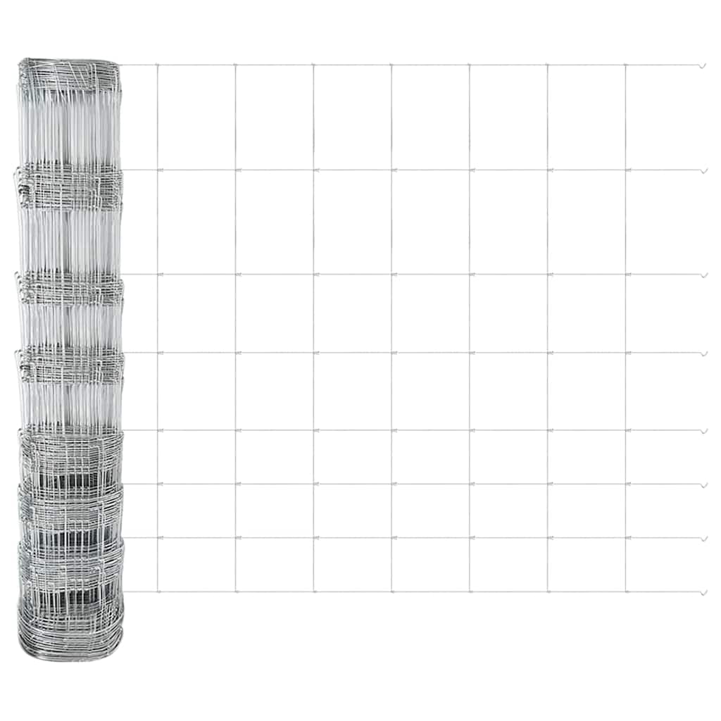 Pasture fence Silver 25 x 1 m Galvanised steel