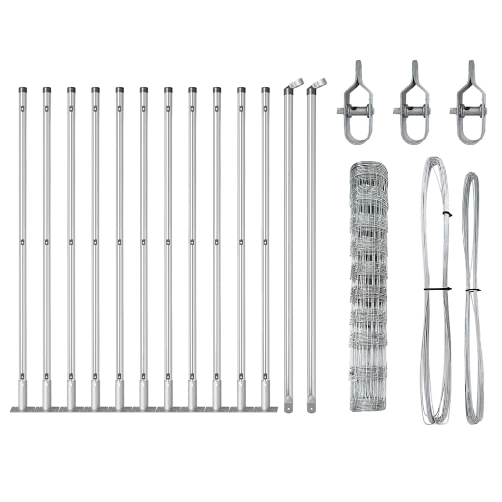 Ganyklų tvora Sidabro 25 x 1 m Galvanizuotas plienas