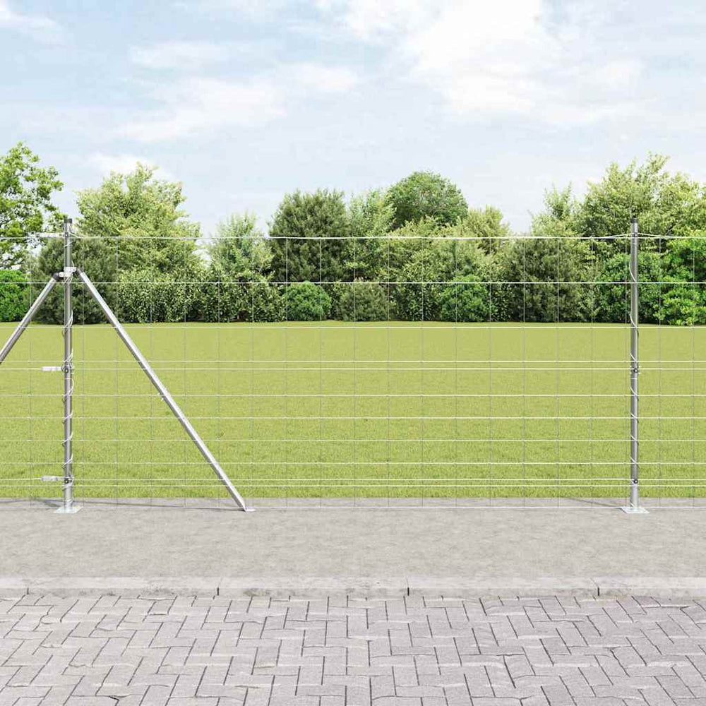Pasture fence Silver 25 x 1.2 m Galvanised steel