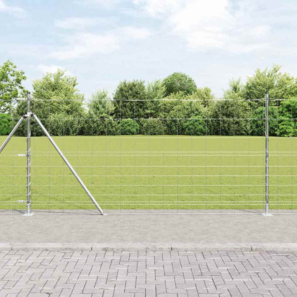 Ganību žogs Sudrabs 25 x 1,2 m Cinkots tērauds
