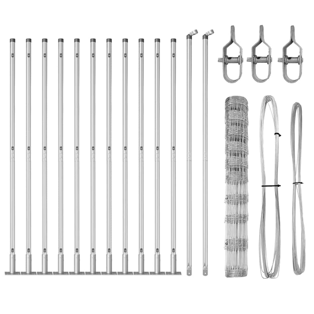 Ganyklų tvora Sidabro 25 x 1,2 m Galvanizuotas plienas