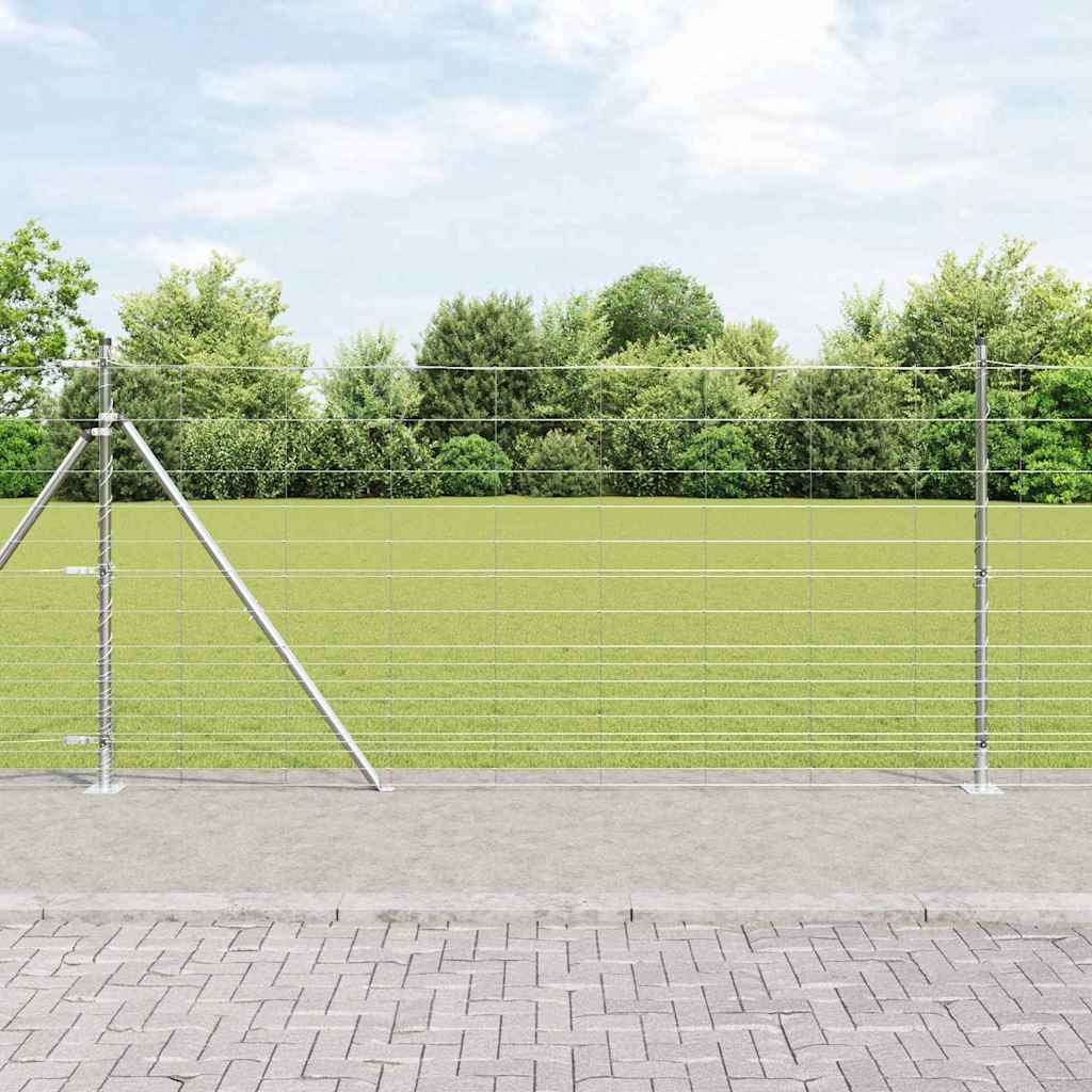 Ganību žogs Sudrabs 25 x 1,2 m Cinkots tērauds
