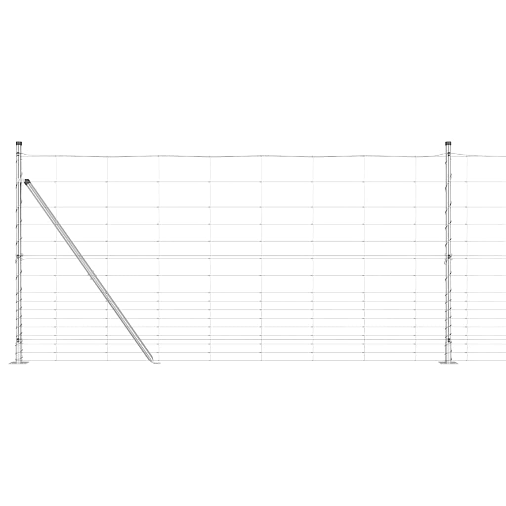 Ganību žogs Sudrabs 25 x 1,2 m Cinkots tērauds