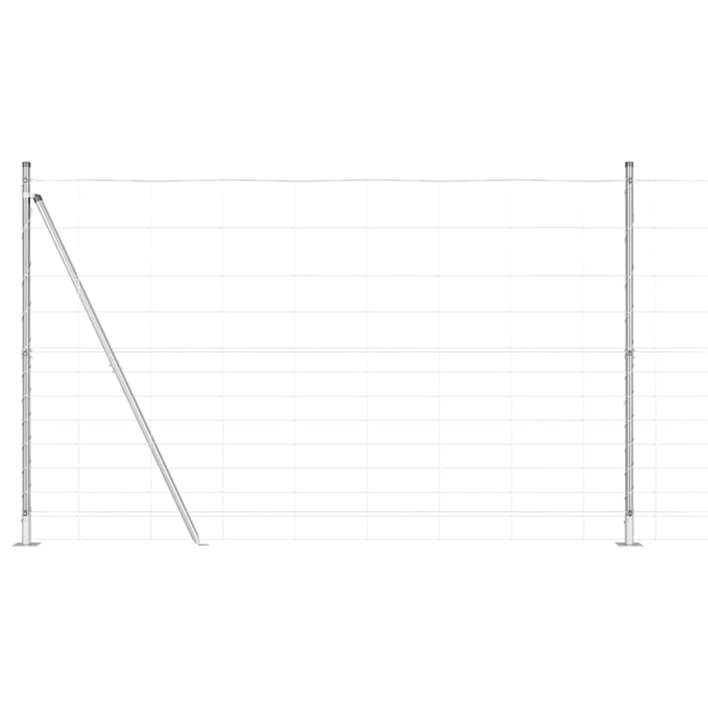 Pasture fence Silver 25 x 1.5 m Galvanized steel