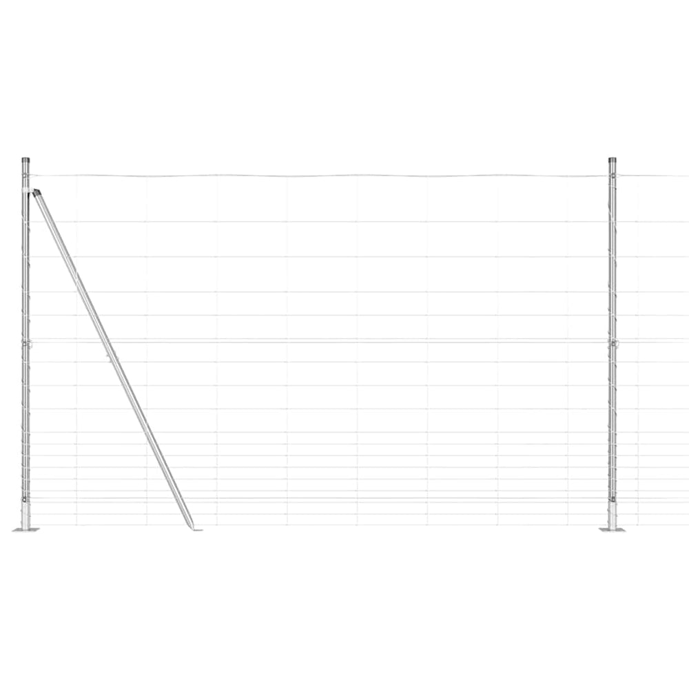 Pasture fence Silver 25 x 1.5 m Galvanized steel