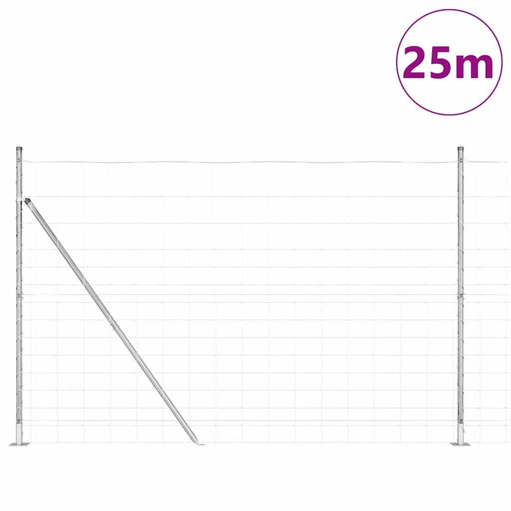Ganyklų tvora Sidabro 25 x 1.6 m Galvanizuotas plienas