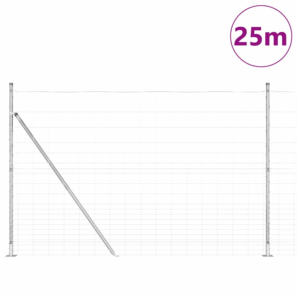 Ganyklų tvora Sidabro 25 x 1.6 m Galvanizuotas plienas