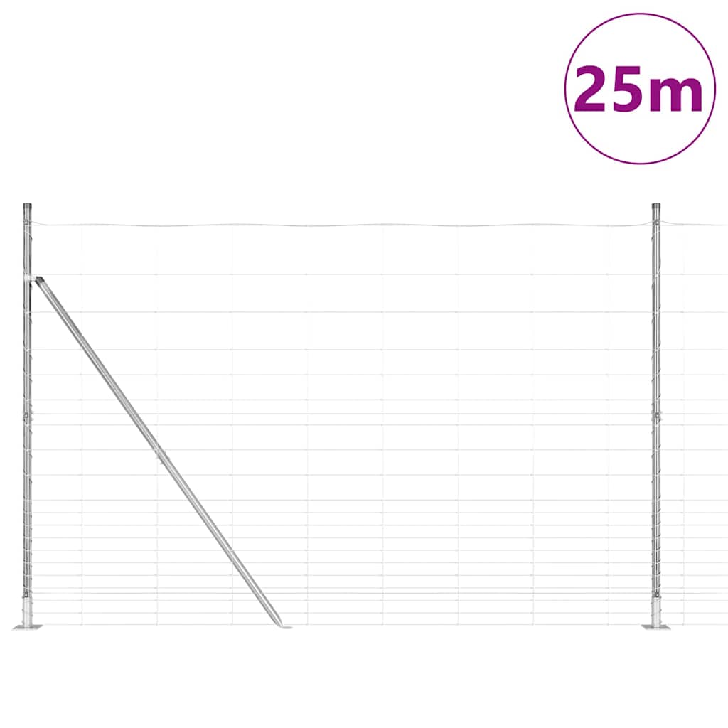 Ganyklų tvora Sidabro 25 x 1.6 m Galvanizuotas plienas