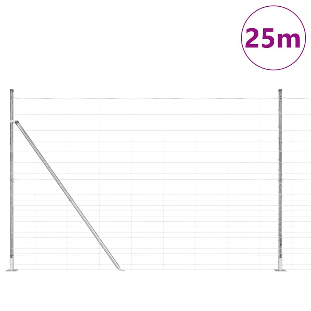 Ganyklų tvora Sidabro 25 x 1.6 m Galvanizuotas plienas