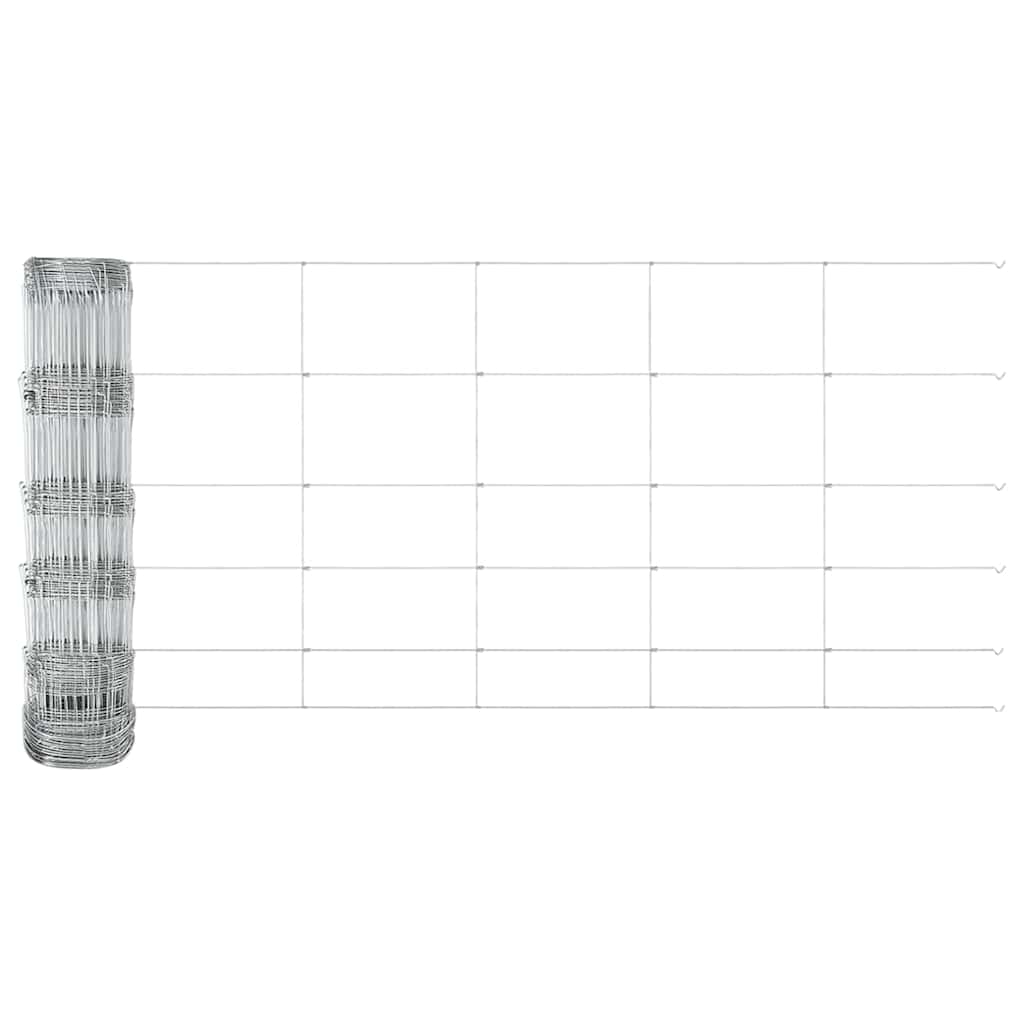 Ganību žogs Sudraba 50 x 0,8 m Cinkots tērauds