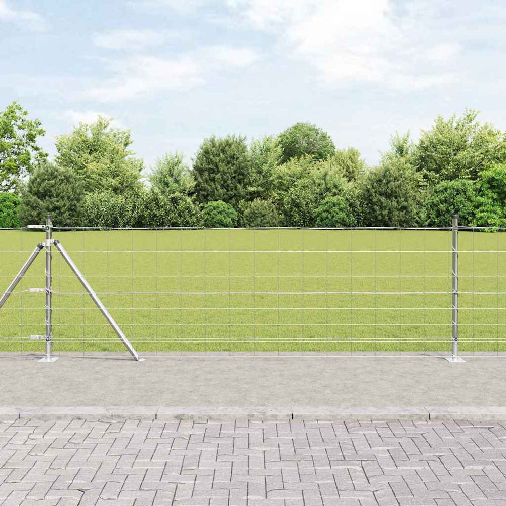 Pasture fence Silver 50 x 0.8 m Galvanized steel