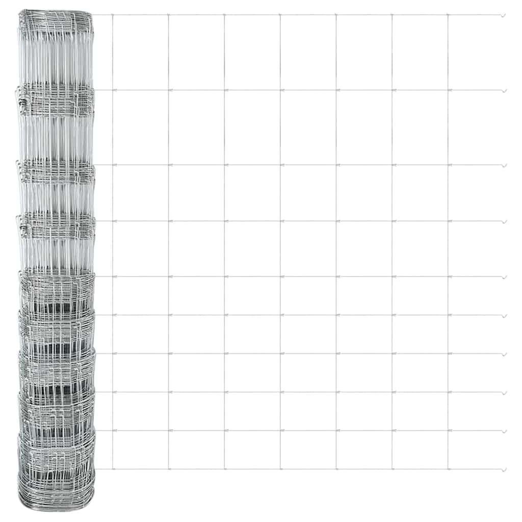 Pasture fence Silver 50 x 1.2 m Galvanized steel