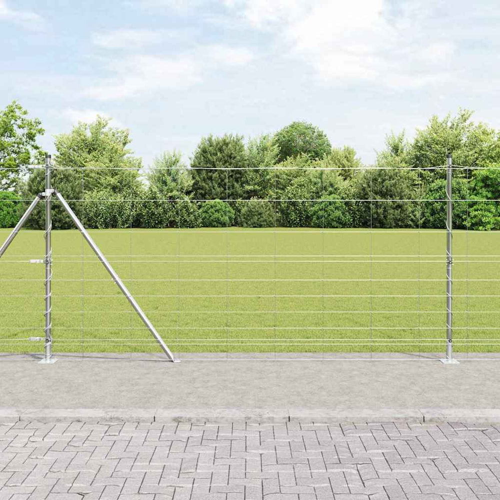 Pasture Fence Silver 50 x 1.2 m Galvanized Steel