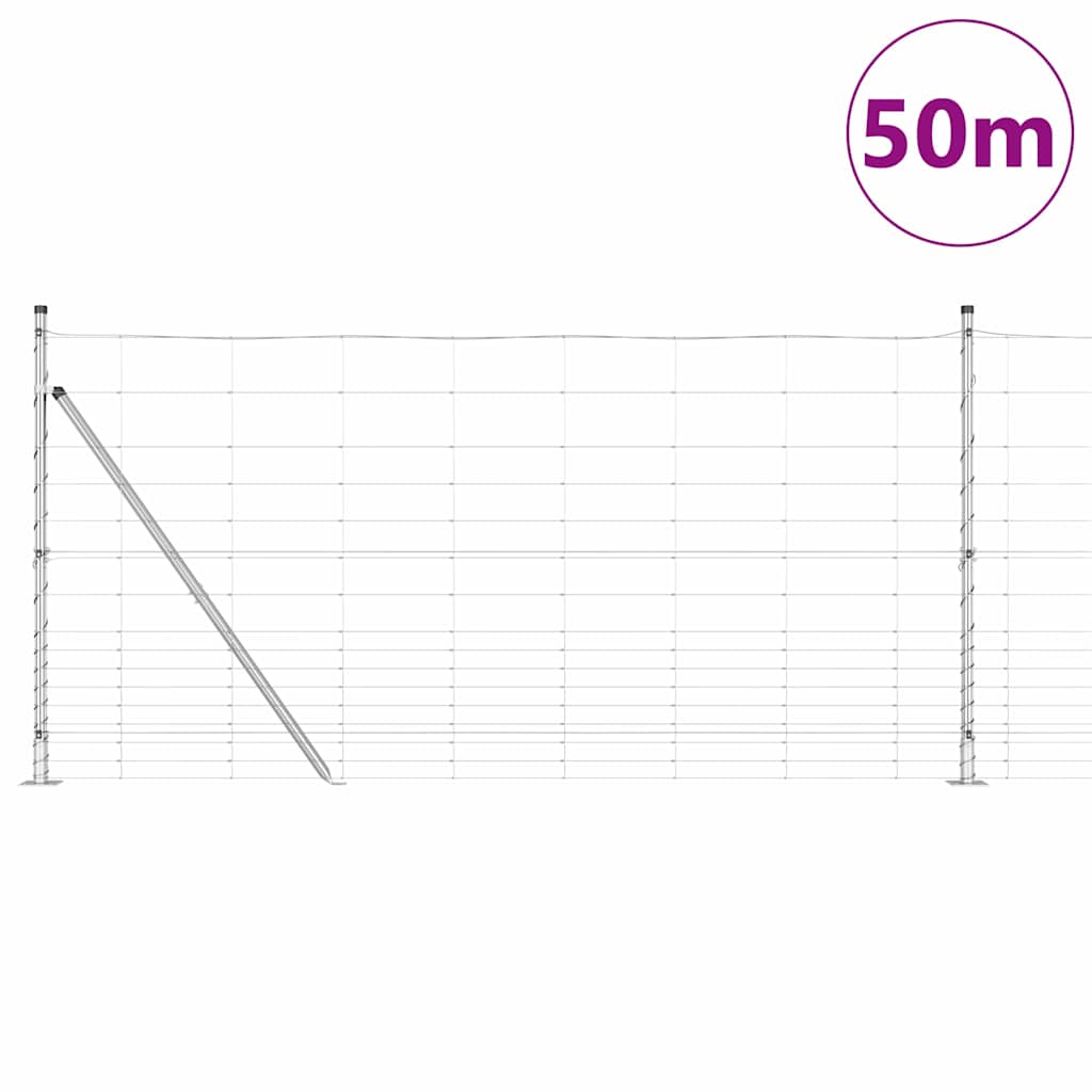 Ganyklų tvora Sidabro 50 x 1.2 m Galvanizuotas plienas