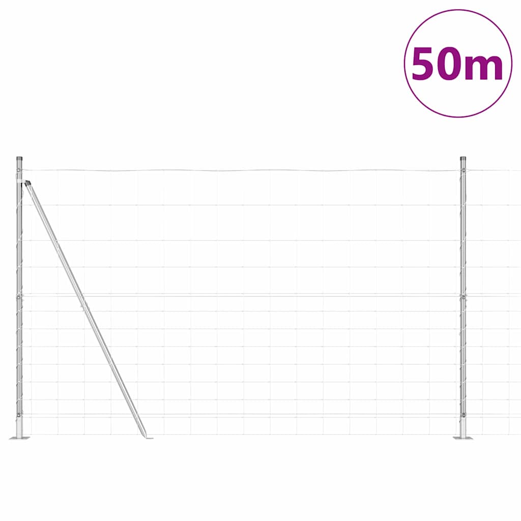 Ganyklų tvora Sidabro 50 x 1.5 m Galvanizuotas plienas