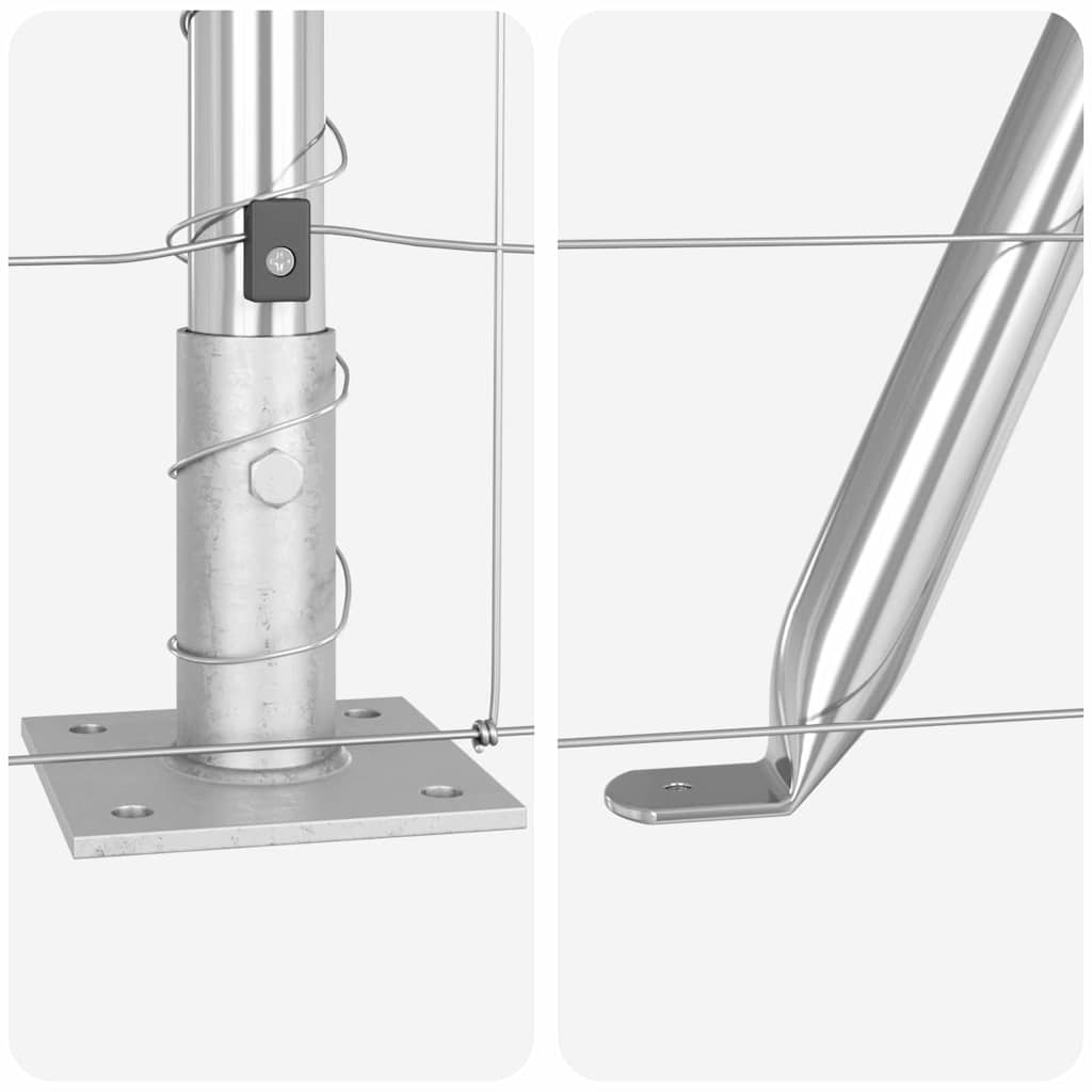 Ganyklų tvora Sidabro 100 x 0.8 m Galvanizuotas plienas