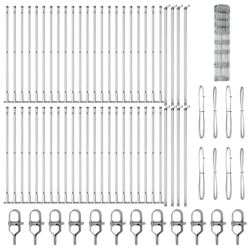 Ganyklų tvora Sidabro 100 x 1 m Galvanizuotas plienas