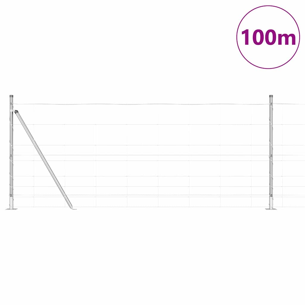 Ganyklų tvora Sidabro 100 x 1 m Galvanizuotas plienas