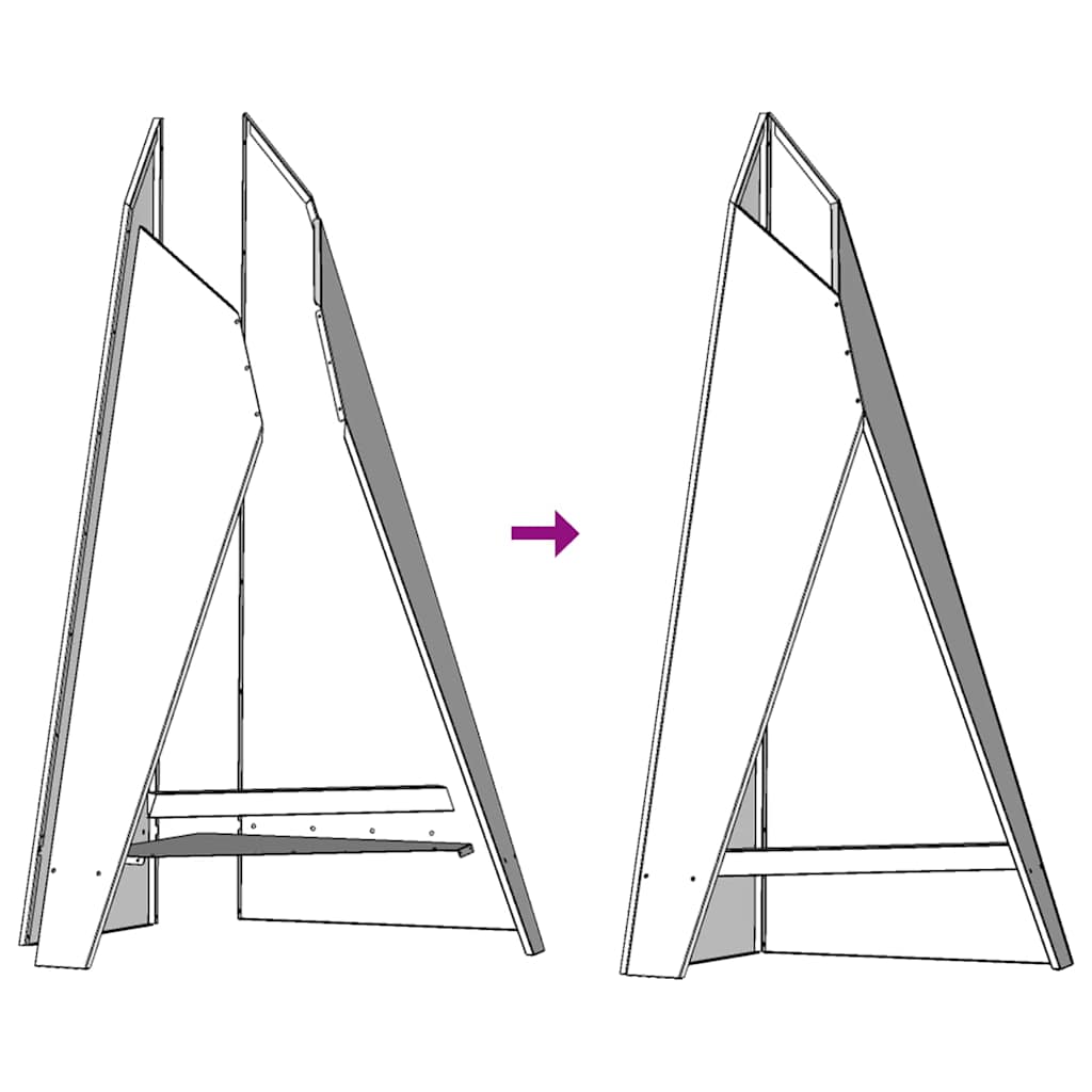 Ugnies duobė Pyramoido formos 58x36x100 cm Pagaminta iš orui atsparaus plieno