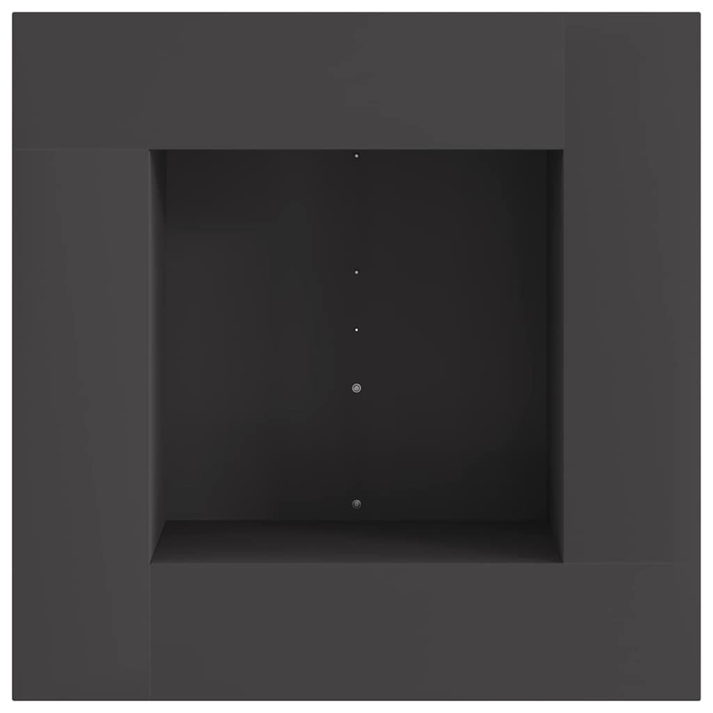 Ugnies duobė Kvadratinė Juoda 60x60x30 cm Plienas