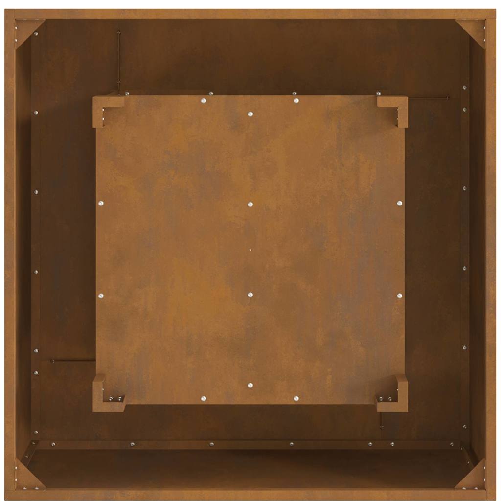 Ugnies duobė Kvadrato 80x80x40 cm Orui atsparus plienas
