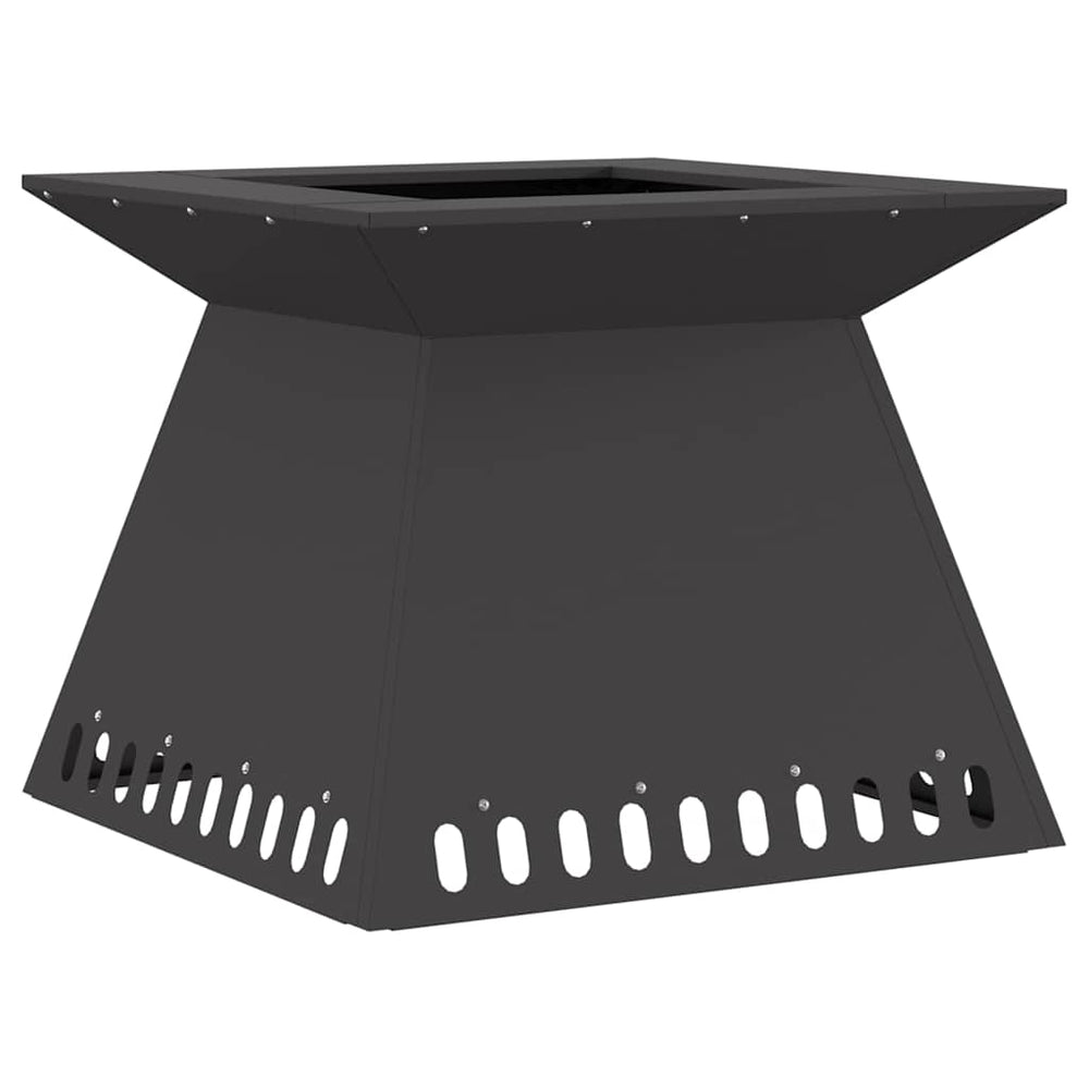 Fire pit Black 60 x 60 x 50 cm Cold-rolled steel