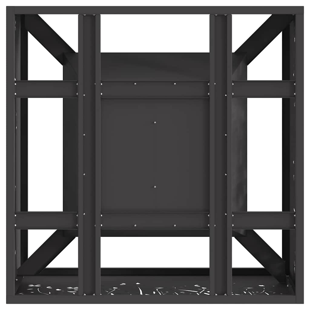 Kvadratinis Ugnikuris Juodas 60x60x30 cm Plienas