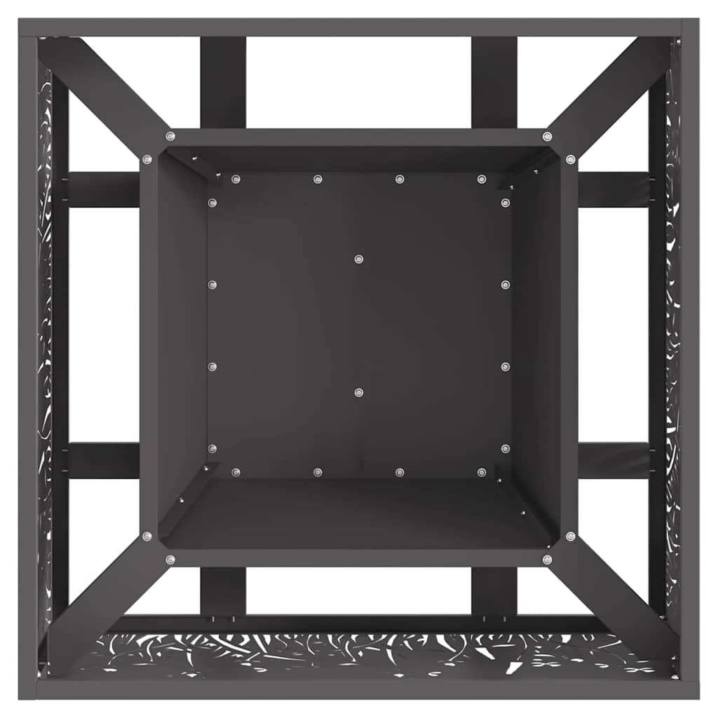 Kvadratinis Ugnikuris Juodas 60x60x30 cm Plienas