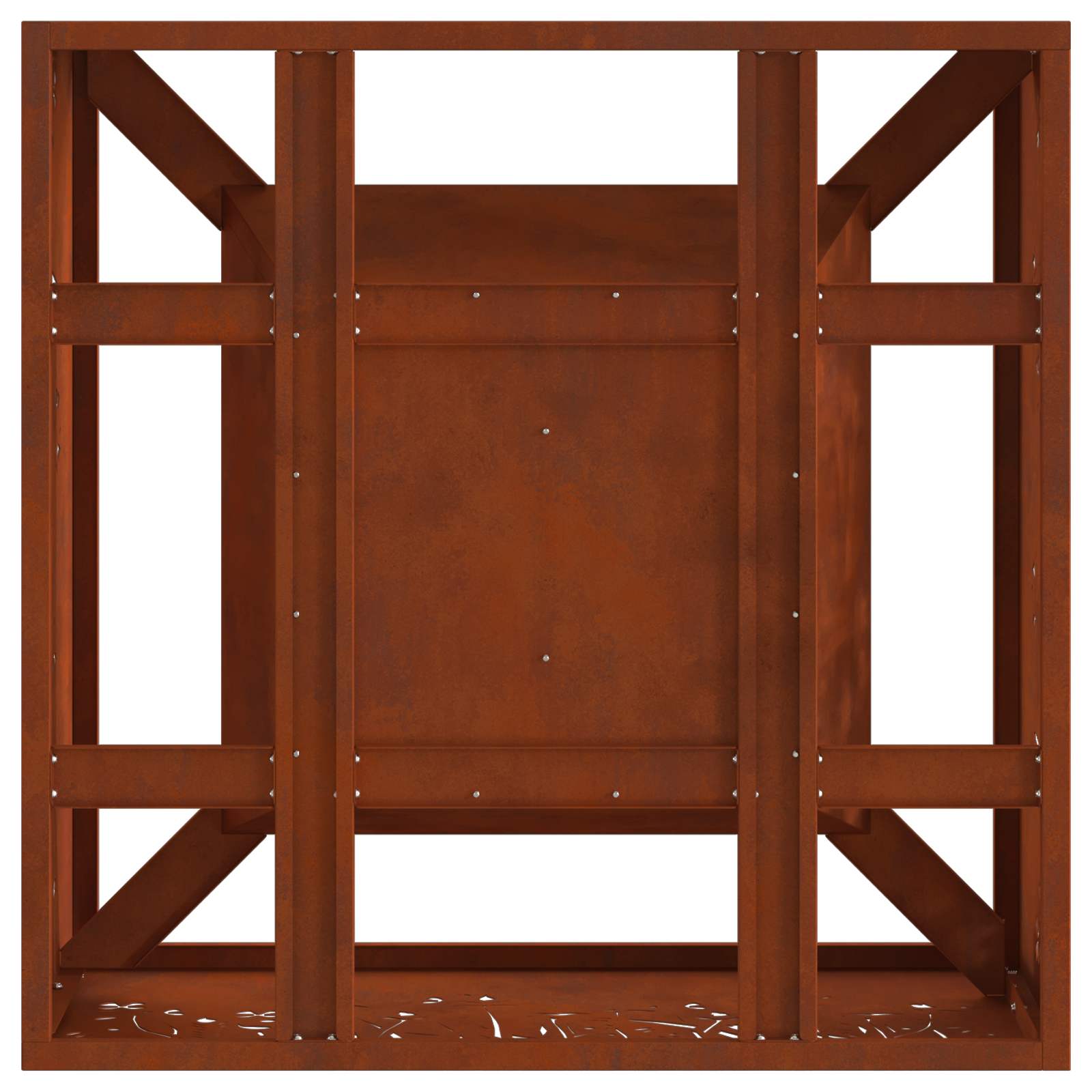 Fire Pit Brown 60 x 60 x 30 cm Steel
