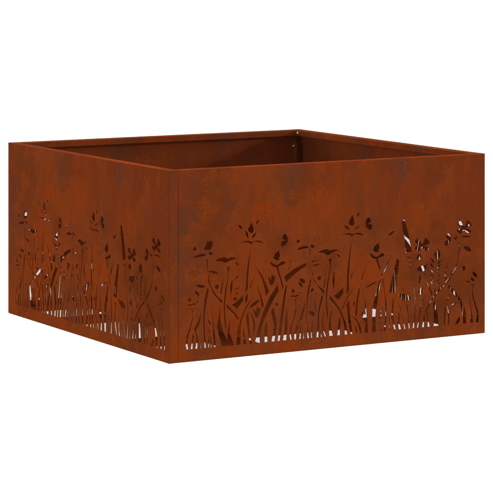 Fire Pit Brown 60 x 60 x 30 cm Steel