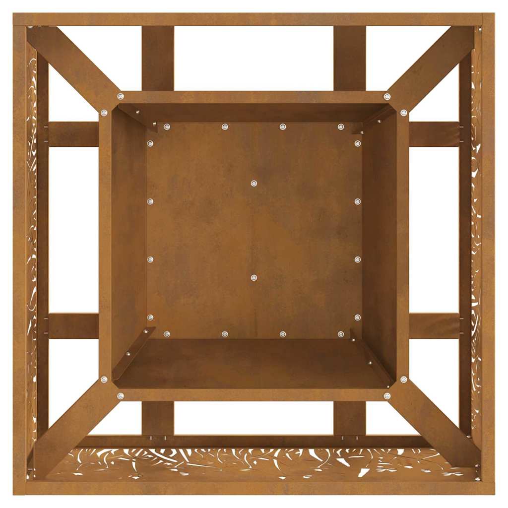 Kvadratinė Ugnies Duobė 60x60x30 cm Iš Orą atsparaus Plieno