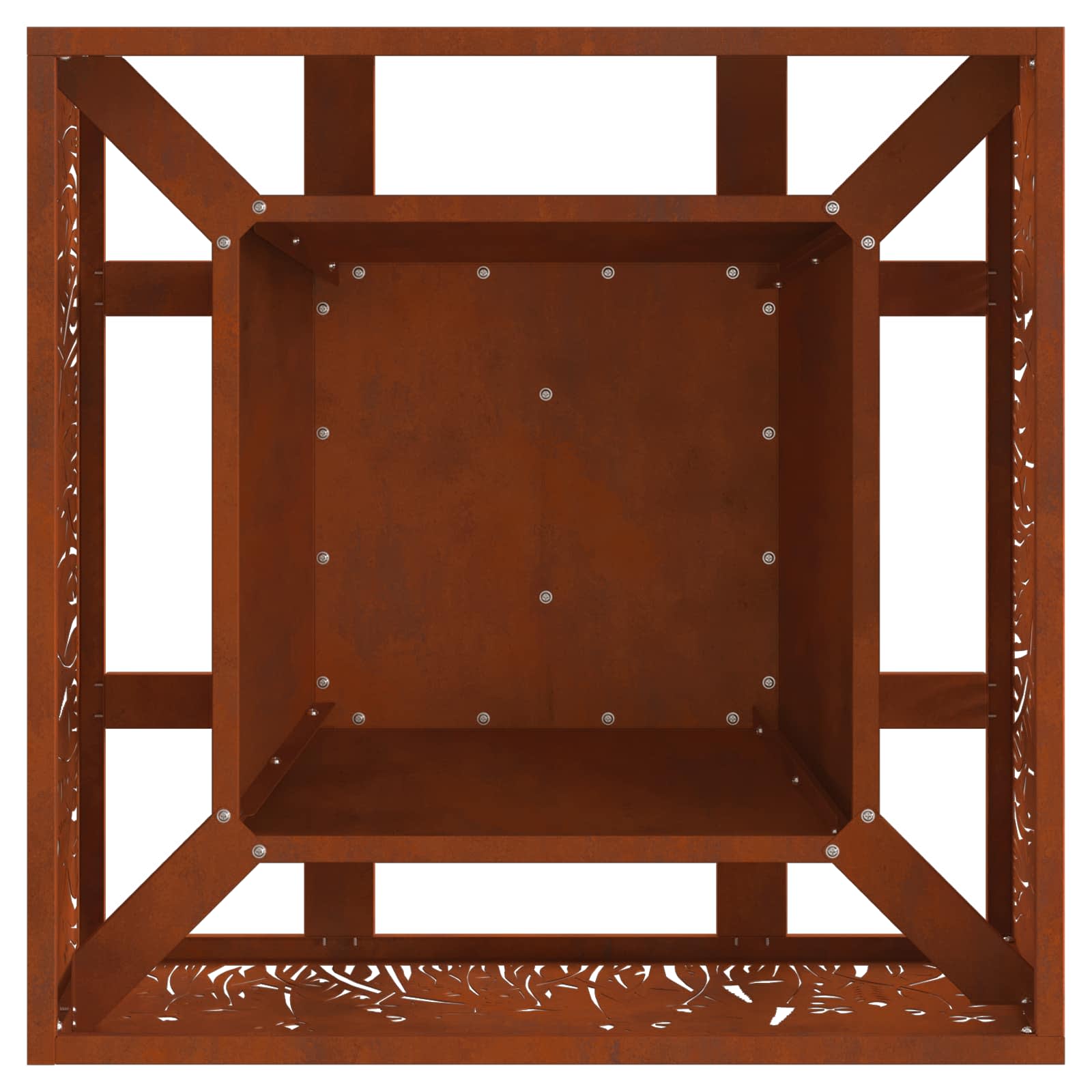 Fire Pit Brown 60 x 60 x 30 cm Steel