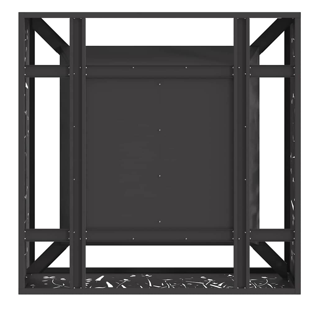 Lauko Krosnis Kvadratinė Juoda 80x80x30 cm Plienas