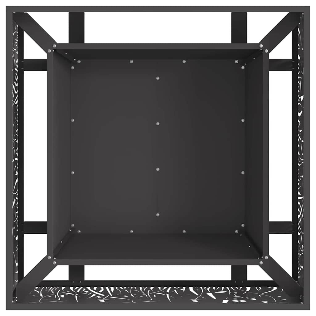 Lauko Krosnis Kvadratinė Juoda 80x80x30 cm Plienas