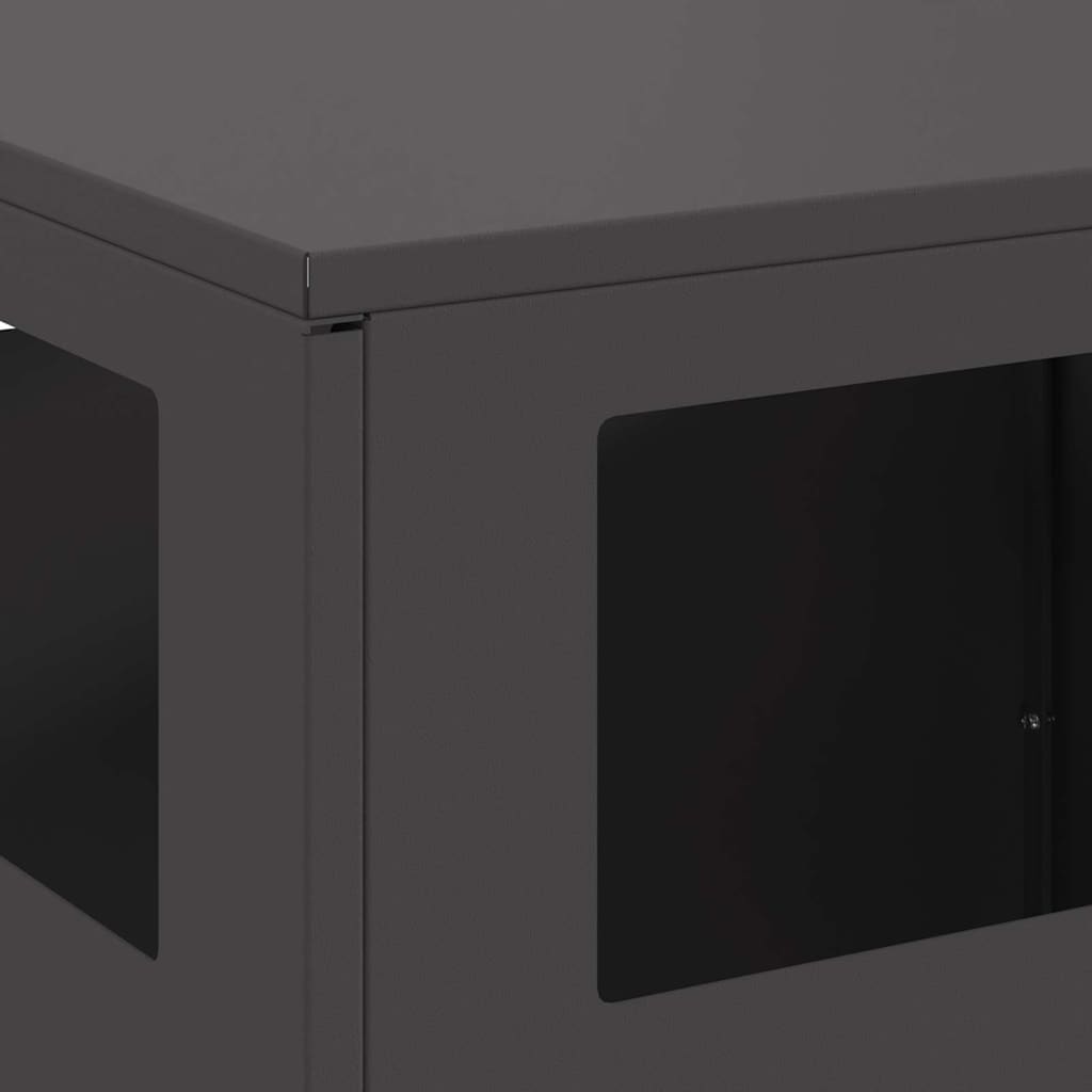 Atvira ugnies duobė Juoda 50x50x100 cm Plienas