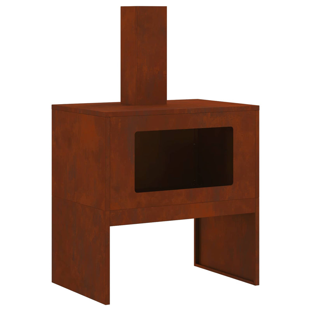 Fire Pit Brown 60 x 40 x 96 cm Steel