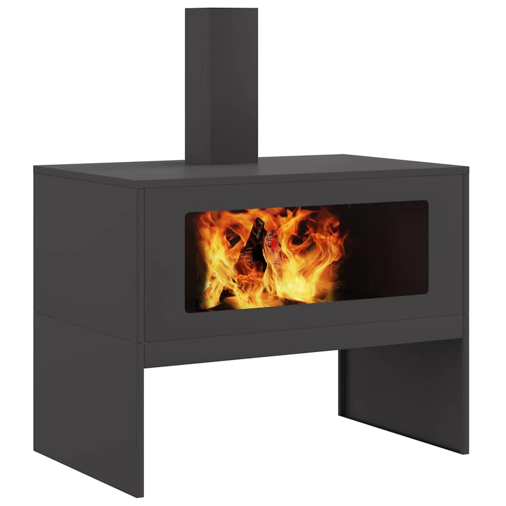 Fire Pit Black 80 x 50 x 96 cm Cold Rolled Steel