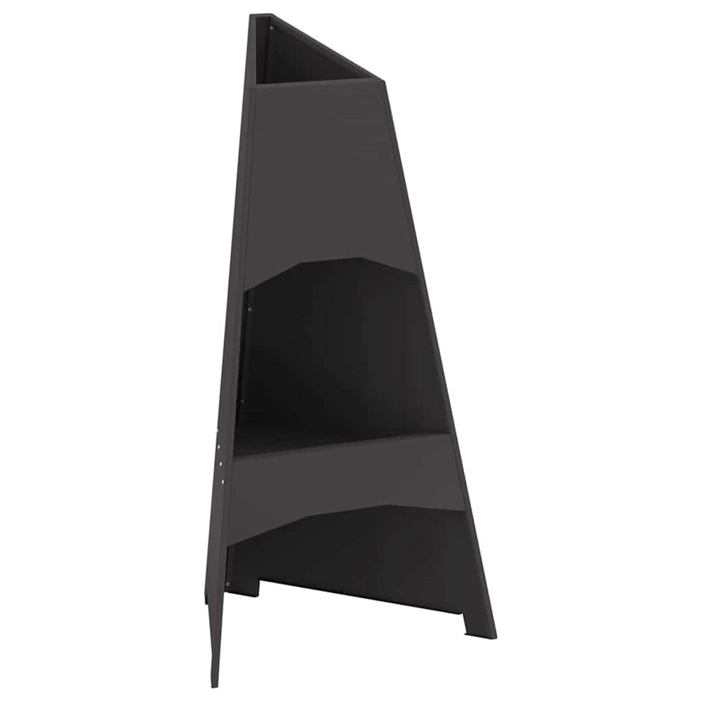 Fire Pit Black 50 x 50 x 95 cm Steel