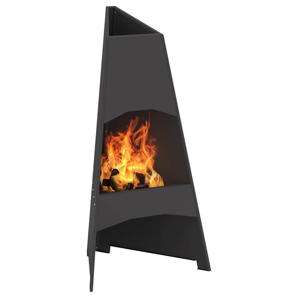 Ugnies duobė Pirmado Juoda 50x45x95 cm Plienas