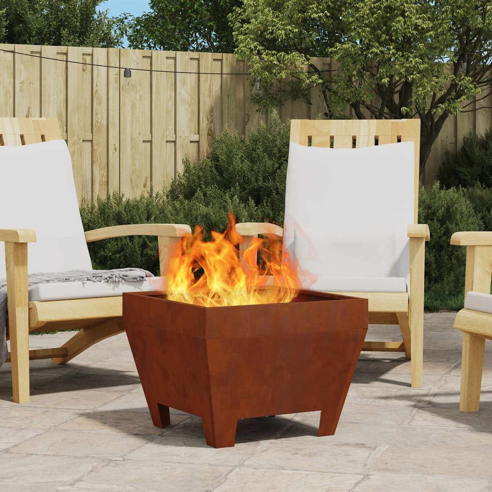 Fire pit Brown 50 x 50 x 38 cm Steel