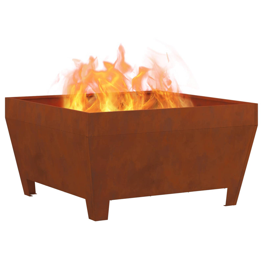 Fire pit Brown 80 x 80 x 43 cm Steel